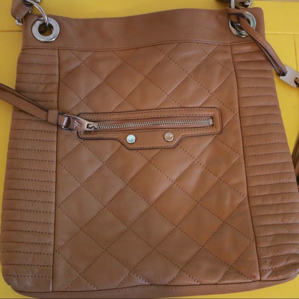 aimee kestenberg quilted brown leather crossbody